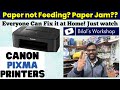 Paper Feeding Issue or Paper Jam in Canon Pixma TS series Printer