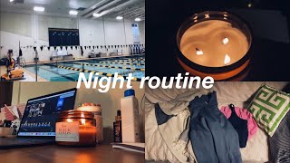 my night routine as a competitive swimmer