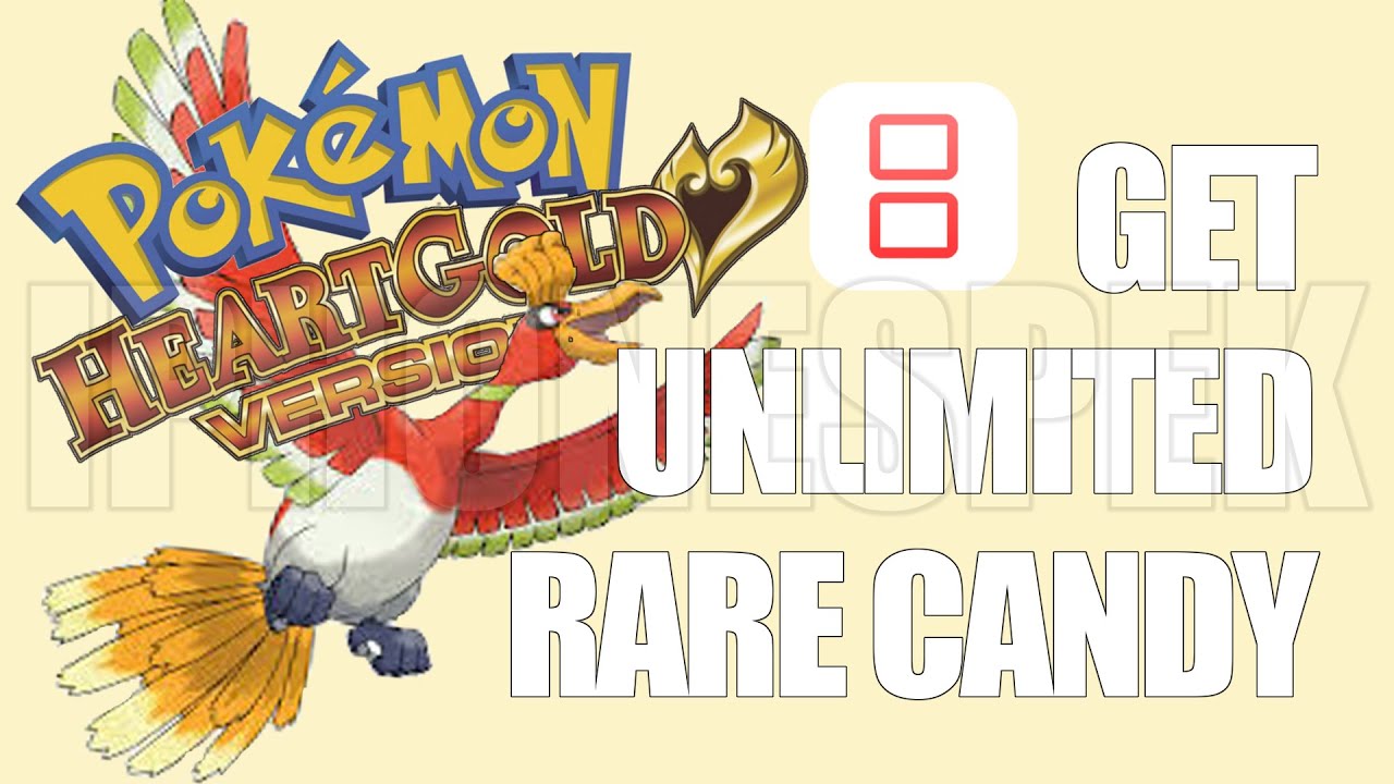 How to get unlimited Rare Candy Pokemon Heart Gold iNDS iOS 11 10 9 iPhone  iPad 