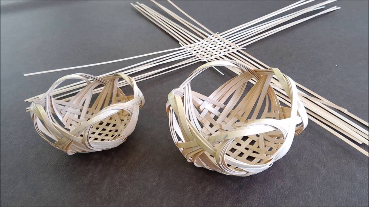 竹田で竹工芸体験 ～四海波花かご編～ - YouTube