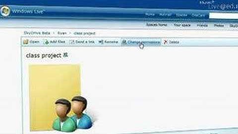 Windows Live SkyDrive - Share With Your Schoolmates
