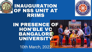 Inauguration of NSS Unit at RRIMS, Bangalore