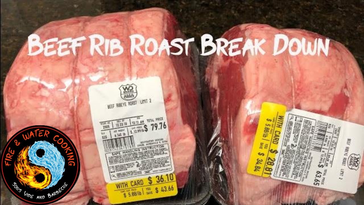 Breaking Down an On Sale Beef Rib Roast into Steaks and Back Ribs YouTube