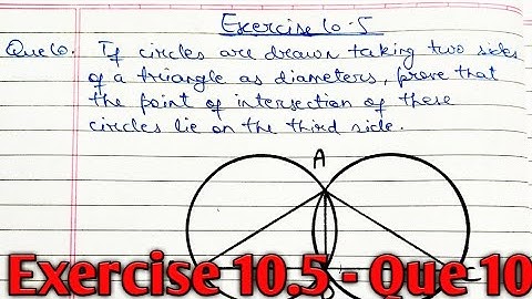 If circles are drawn taking two sides of a triangle as diameters, prove that the point of intersecti