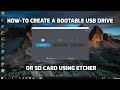 How to Create a Bootable USB Drive or SD Card using Etcher