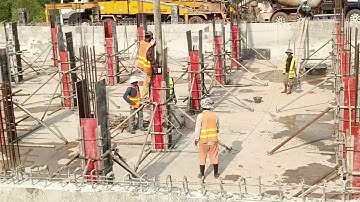 Casting Concrete for Stump Column |Construction works| #design #home #house #worker #builderslife