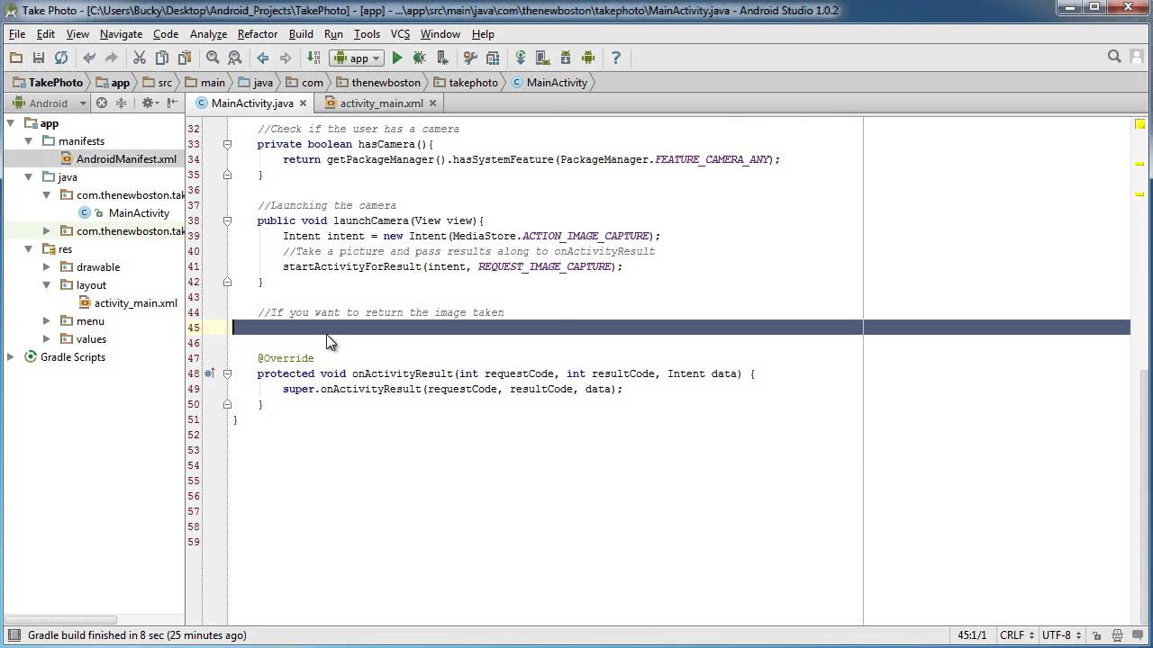 Android App Development for Beginners - 57 - Taking Photos with the ...