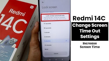 Change Screen Time Out settings in Redmi 14C | Increase Screen Time