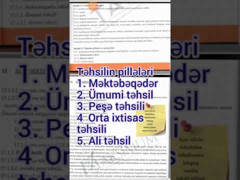 Video: Təhsil Formaları