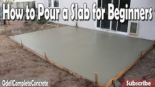 How to Pour a Concrete Slab for Beginners DIY screenshot 1