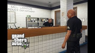 قراند 5 : تنفيذ مهمة مستحيلة في قسم الشرطة !! GTA 5