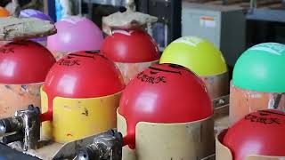 Follow me to our factory to see how latex balloons are produced and printed