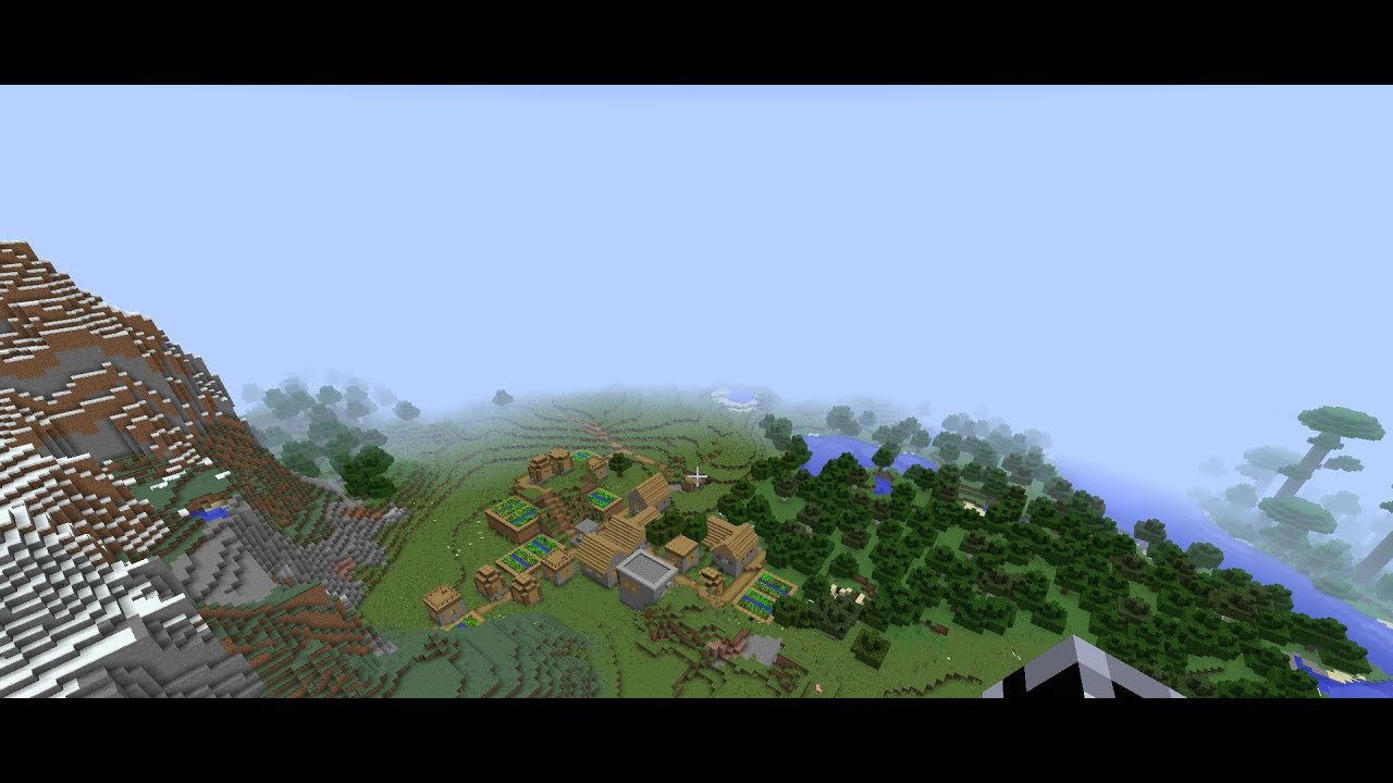 Minecraft Seed 1.12 PC/MAC - Village Between Jungle + Mountains - YouTube