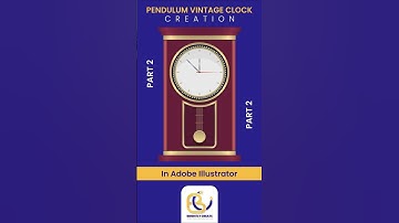 (Part 2) Pendulum Vintage Clock in Adobe Illustrator – Quick Vector Tutorial #shorts #illustration