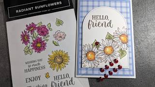 Radiant Sunflowers and how to mask your stamped images to add depth to your cards.