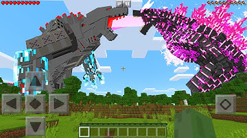 I Found EVOLVED GODZILLA vs MECHAGODZILLA in Minecraft Pocket Edition...