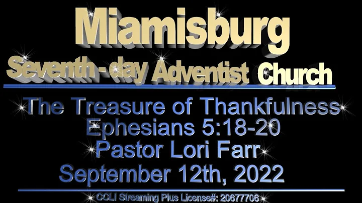 "The Treasure of Thankfulness", by Pastor Lori Farr