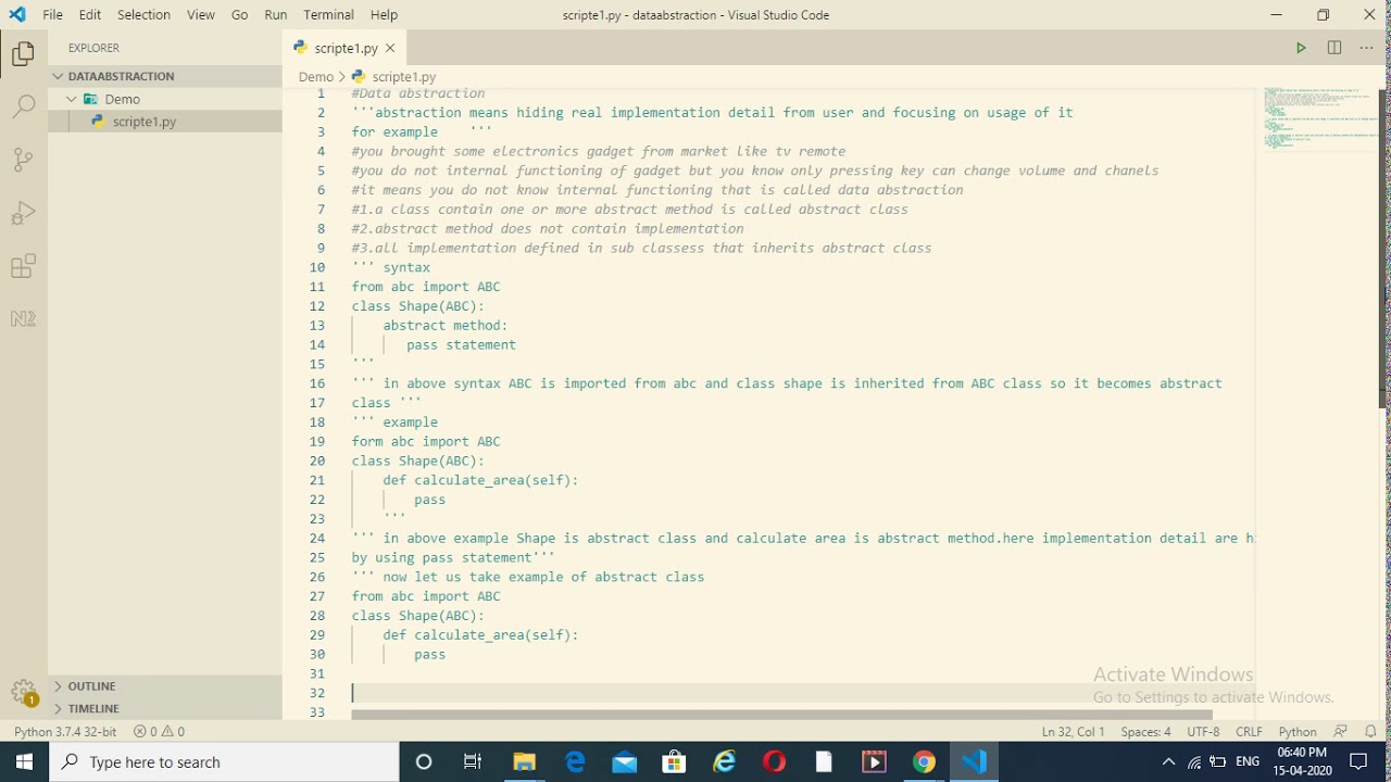 data abstraction part2|programming tutorial python - YouTube
