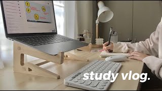 📚study with me | real time study vlog with soft piano tracks