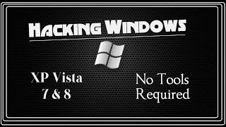 Hacking Windows NO TOOLS (Forgot Your Password?) 2014