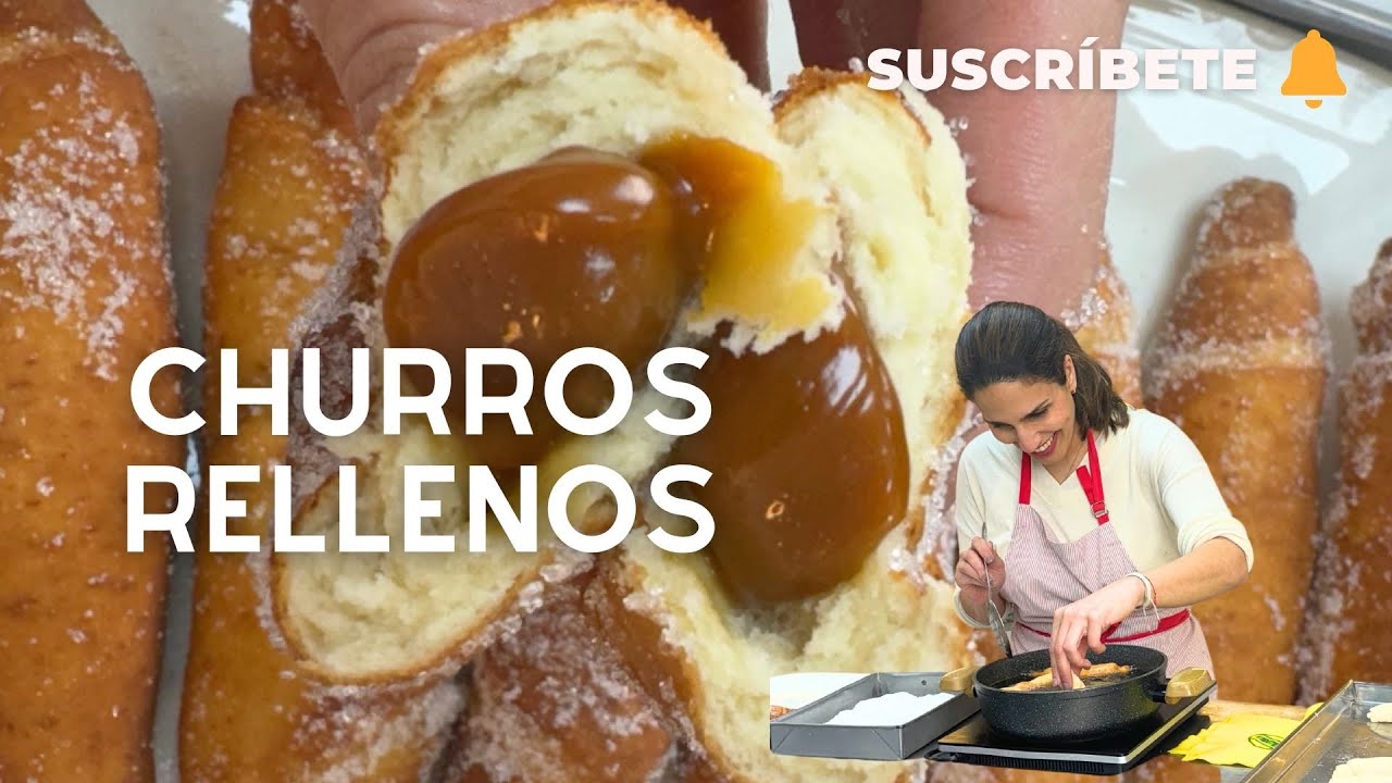 ¡CHURROS RELLENOS! Peruanos, súper ricos y fáciles de hacer | Sandra Jarufe Pastelería