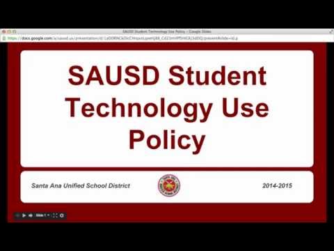 SAUSD Student Technology Use Policy