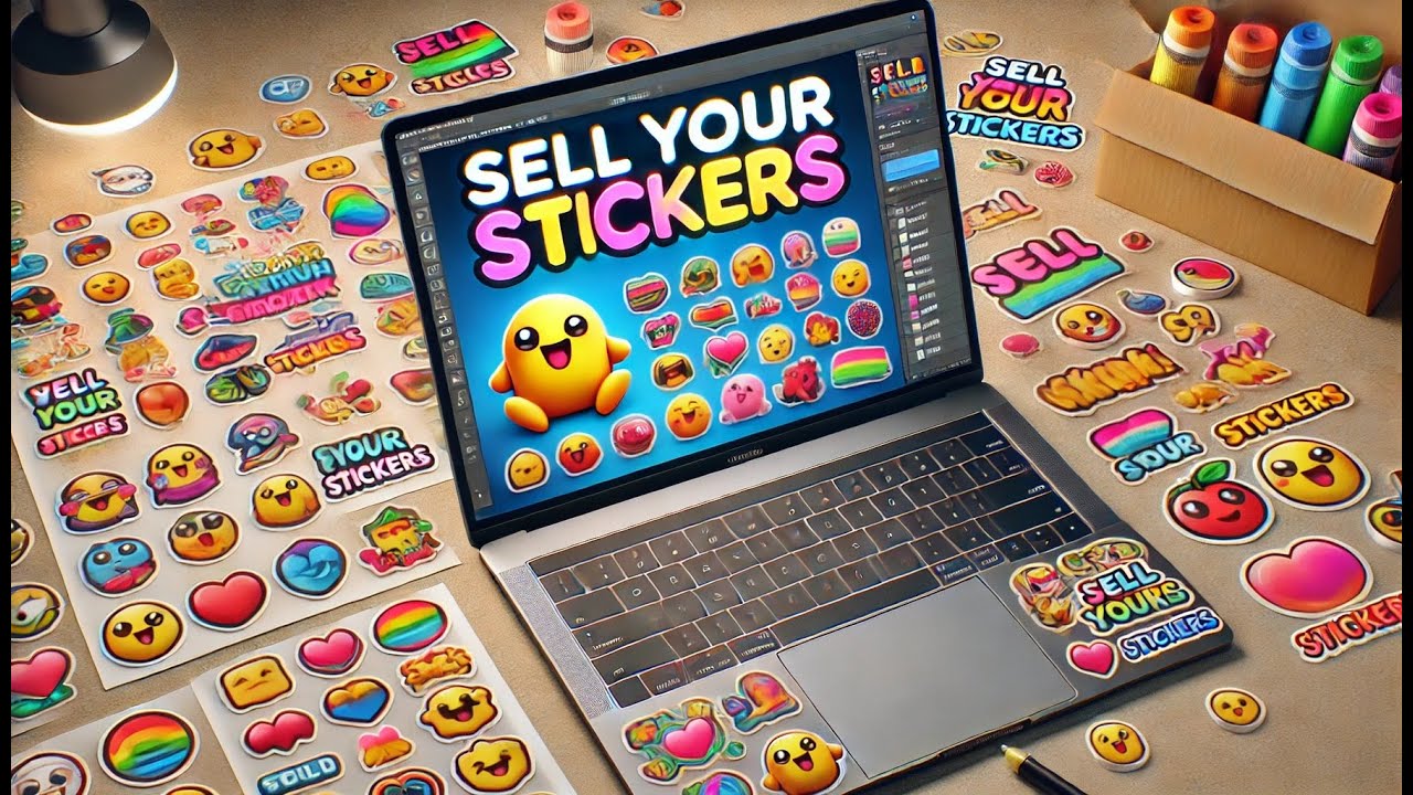 Track Draw Digital Sticker How to Create Digital Stickers for Sale 🎨🛒 - YouTube