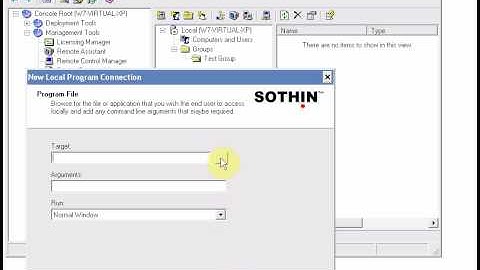 Using the SoThin Management Console to create a new group and computer for management