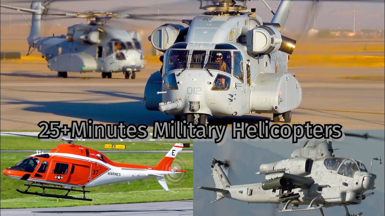 25+ Minutes of Military Helicopters: UH-1Y, AH-1Z, CH-53K, MV-22B & More in Action