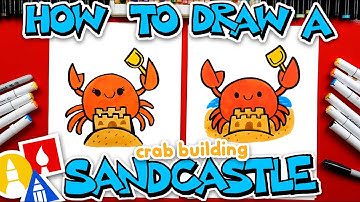 How To Draw A Crab Building A Sandcastle