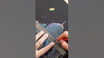 🇮🇳Taj Mahal Scratch Art with a Rainbow Twist!🌈 #art #painting #diy #india