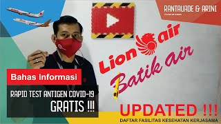 PCR TEST COVID 19 & RAPID TEST ANTIGEN MURAH DARI LION GROUP