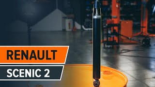 How to change a rear shock absorbers RENAULT SCENIC 2 TUTORIAL | AUTODOC