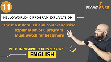 Hello World - C program complete explanation English