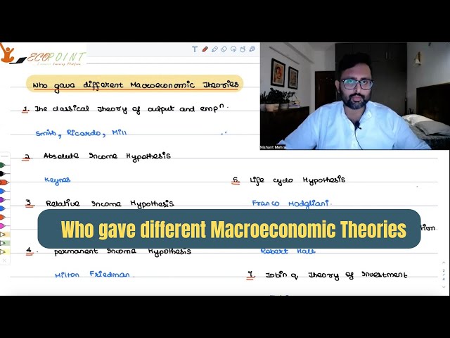 Who gave different theories in Macroeconomics| Names of different economists who propounded theories