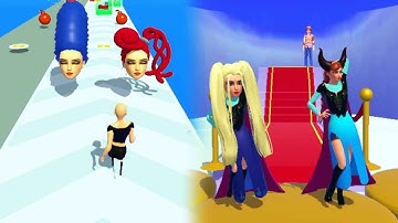 Build a queen run - 3D Running Race Level Up Relaxing Gameplay