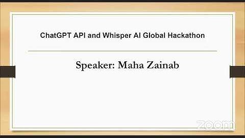 webinar on the upcoming international Hackathon "ChatGPT API & Whisper API Global" 2023 in Urdu