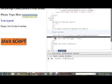 KEYDOWN EVENT IN