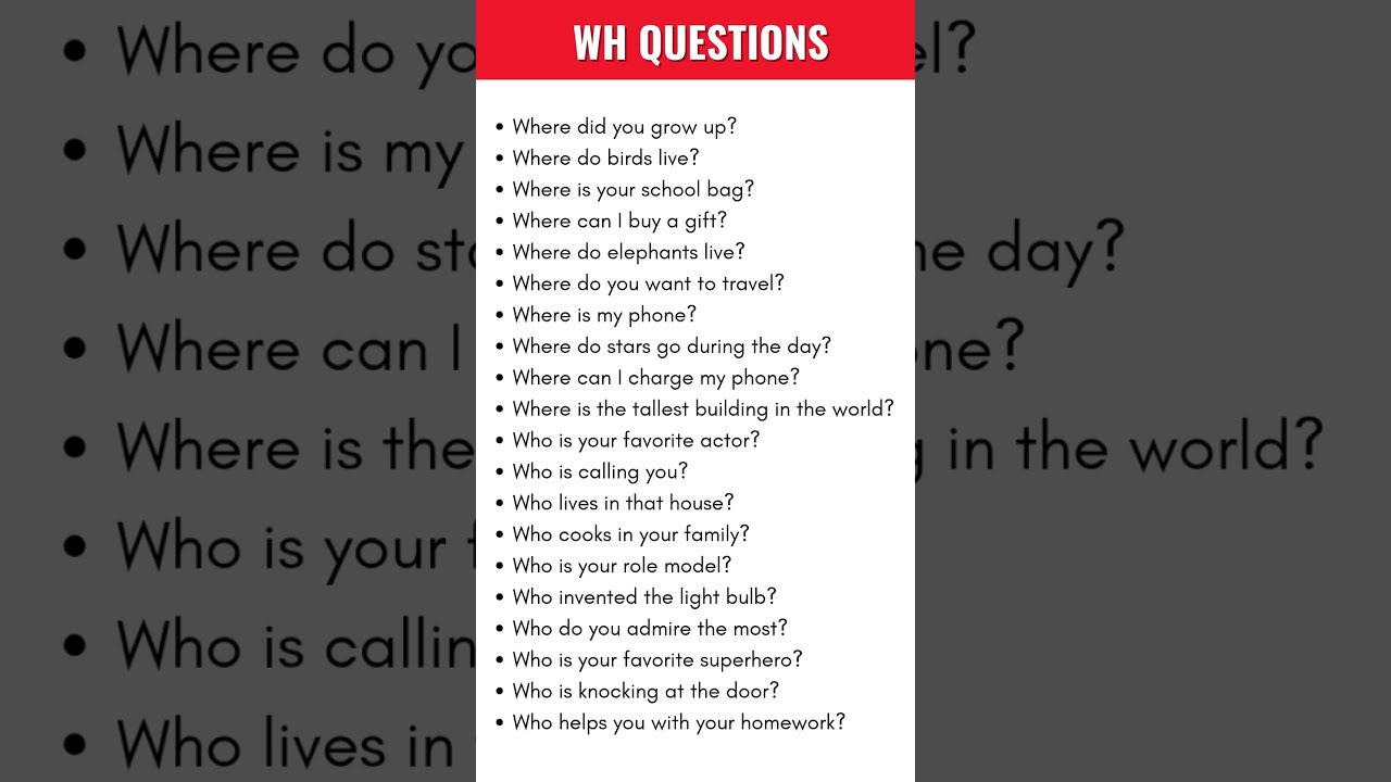 50 WH Questions In English Learn How When Where Why With Examples Learnenglish