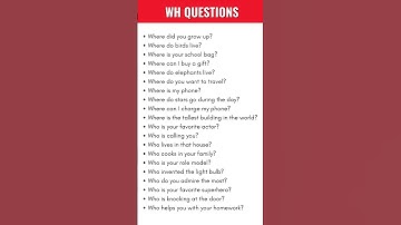 50 WH-Questions in English | Learn How, When, Where & Why with Examples! #english #learnenglish