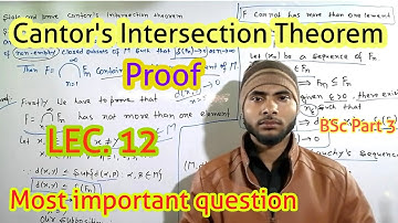 LEC. 12 || Cantor