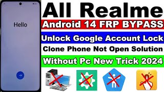 All Realme FRP Bypass Android 14 Without Pc Latest Security 2024  | All Realme FRP/Google Lock
