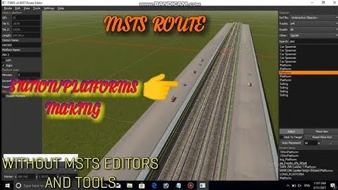 PLATFORMS/STATIONS MAKING| PART 5 | MSTS | HOW TO CREATE ROUTE IN MSTS ||
