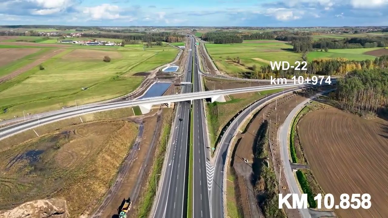 S61 Łomża – Kolno   film z powietrza - Październik 2025