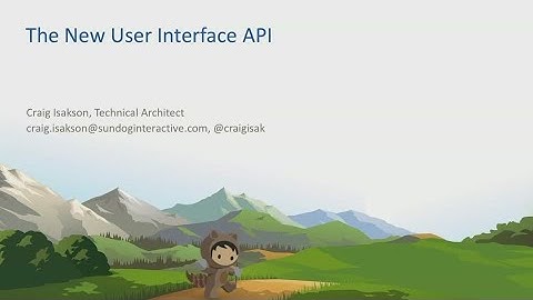 The New User Interface API