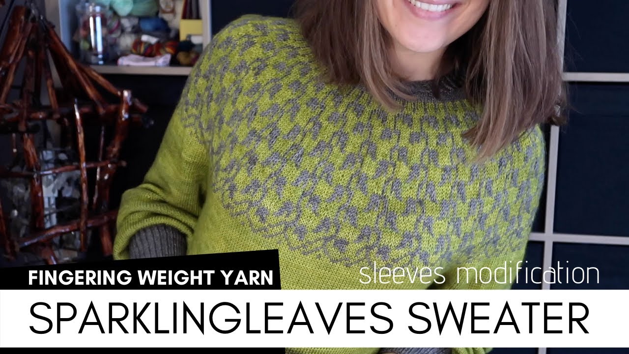 Sparkling Leaves Sweater pattern by Jill Karina Bo knitted by 