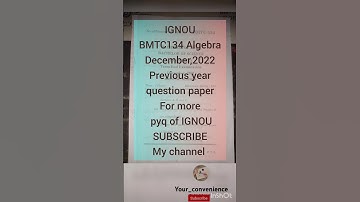 IGNOU Bmtc134 previous year question paper|December 2023 #pyq #bscg #ignou
