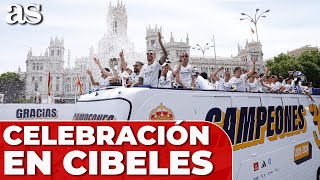 Fiesta Completa Cibeles Real Madrid Campeón Liga Show Anceelotti Bellingham Vinicius
