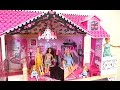 Big doll house 3 stories toy Barbie doll playing video for children