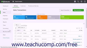 QuickBooks Online Plus 2017 Tutorial Managing Sales Transactions Intuit Training